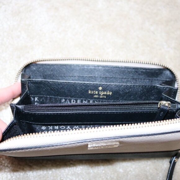 Kate Spade Black and Cream Wallet - Picture 3 of 3